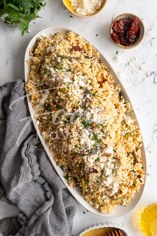 Orzo Pasta Salad with Asparagus and Sun-dried Tomatoes +VIDEO Exclusive